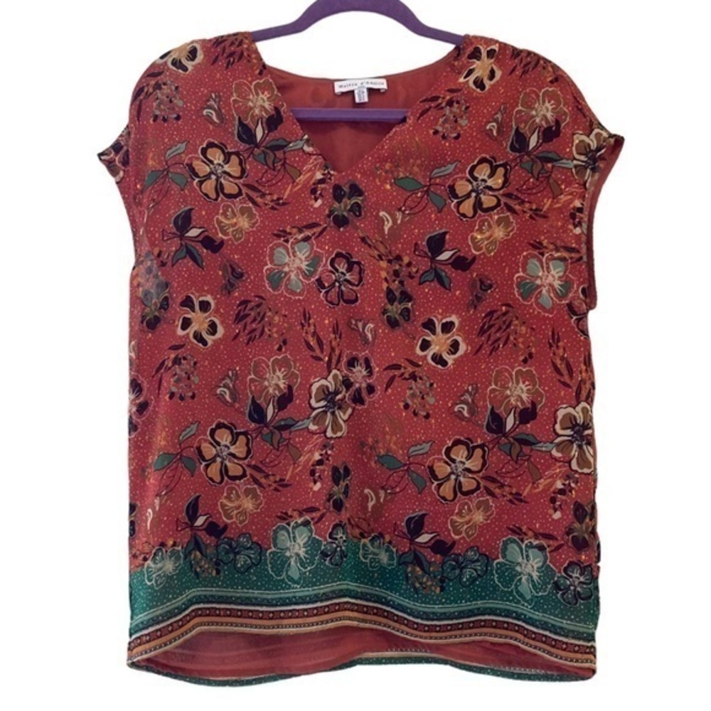 Maison d’Amelie Lined Floral Blouse Size small
